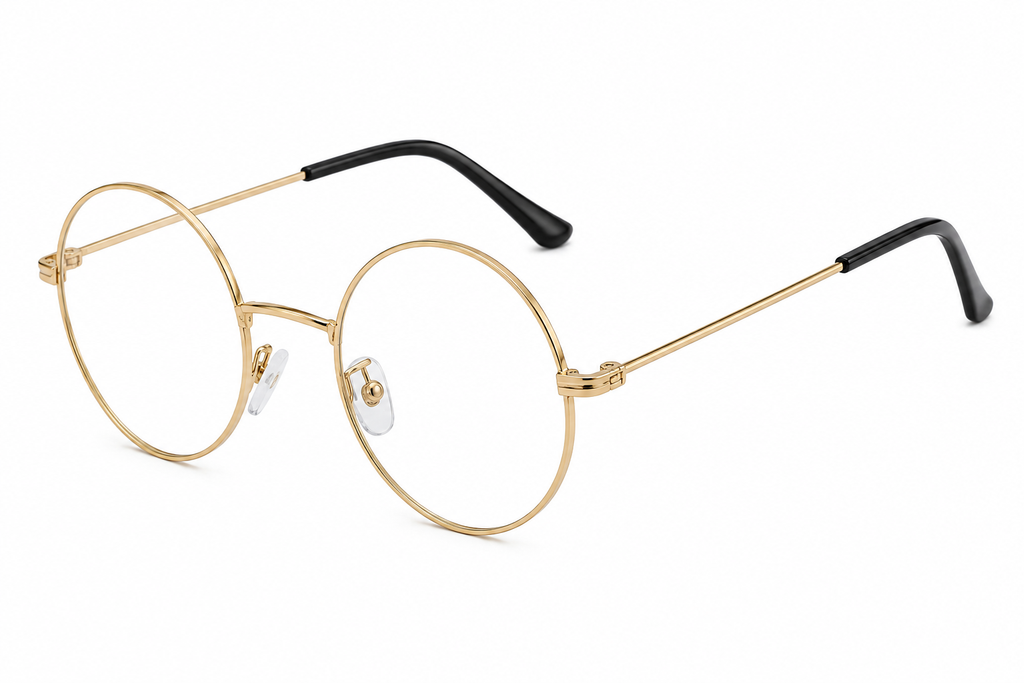 Round metal frame glasses
