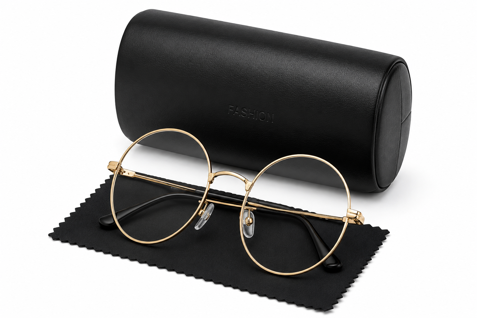 Round metal frame glasses