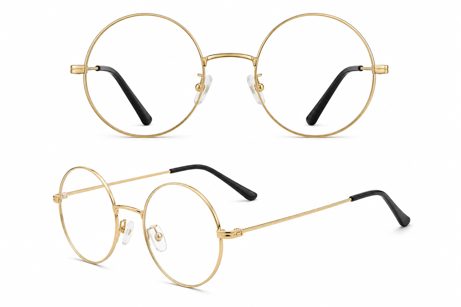 Round metal frame glasses