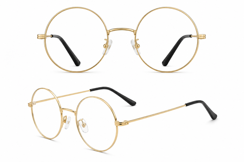 Round metal frame glasses